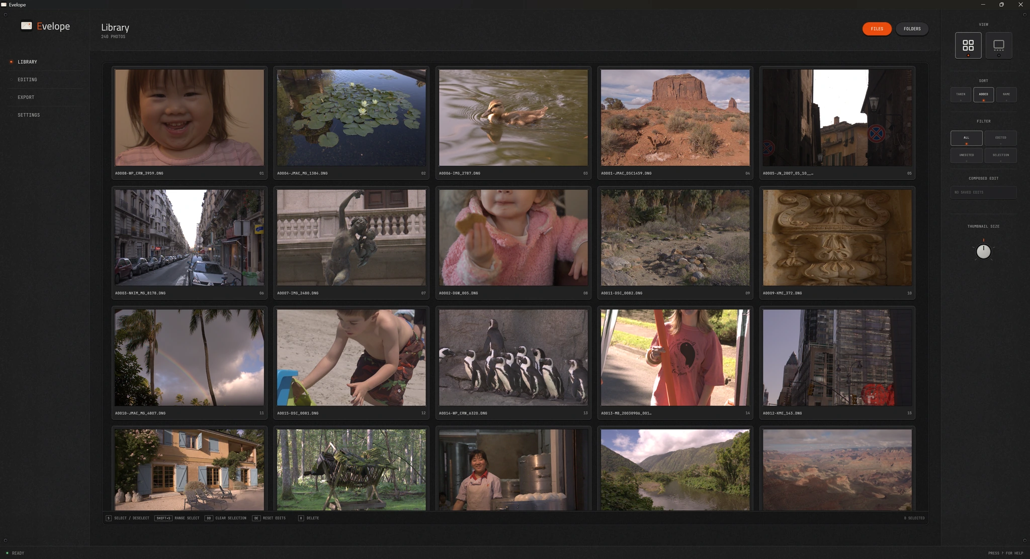 Evelope Library screenshot